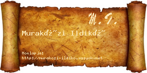 Muraközi Ildikó névjegykártya